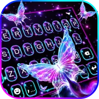 Shiny Neon Butterfly Tema