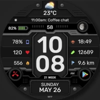 WFP 337 Digital watch face
