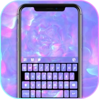 Purple Holographic Klavye Arka