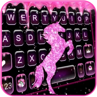 Pink Glitter Unicorn2 Klavye T