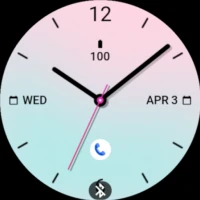 Soft Pink Blue Watch Face