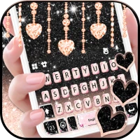 Black Pink Glitter Tema