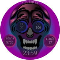 Skull Digital watch face
