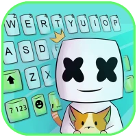 Cute DJ Doodle Klavye Arkaplan