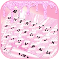 Shiny Pink Drip Klavye Teması