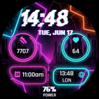 Digital watchface Neon