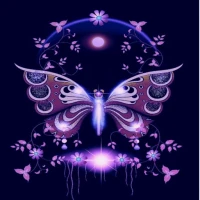 Butterfly Wallpaper Blue