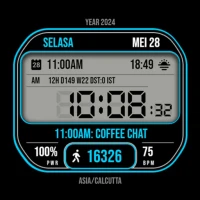 Retro Digital Watch Face 006